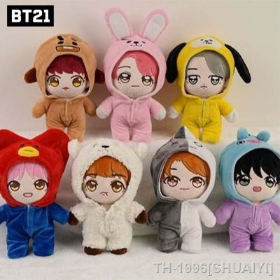 卍☇◇ SHUAIYI K-Pop coreano Anime Cartoon Stuffed Toy Bonecas de Pelúcia Tata Chimmy Cooky Shooky Rj Koya Bt21 Escritório Almofada Fans