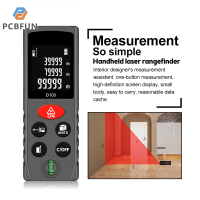 pcbfun เลเซอร์วัดที่จับแบบพกพา40-100เมตร,เครื่องมือวัดดิจิทัลอุปกรณ์หาพิกัดเครื่องวัดเมตรเลเซอร์สำหรับครอบครัวและเพื่อน