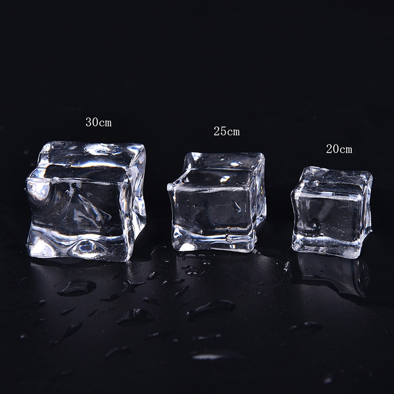 Fake Artificial Acrylic Ice Cubes Crystal Square Bar Club Supplier Decor 
