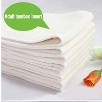 5PC/Lot Washable Adult Bamboo Cloth Diaper Insert Booster Liners Nappy Nappies Breathable Large Size 15X55cm