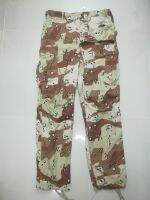 04USARMYกางเกงทหารUSผู้ชาย  6 Colour Choc Chip Desert Camouflage Combat Trousers ขนาดM-Lรอบเอว31-35 นิ้วลายพราง Chocolate Chip Desert Storm