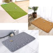 KS Coral fleece embossed pebble thickened absorbent floor mat