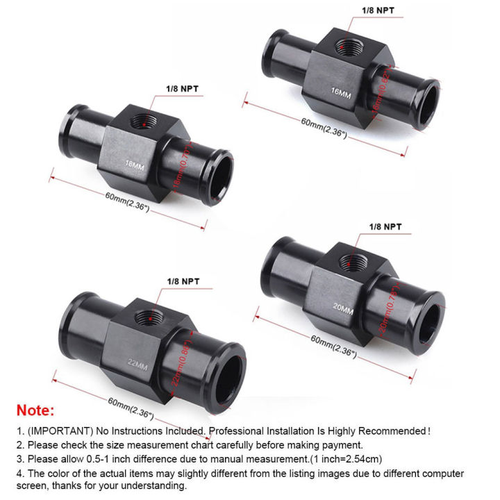 เกจวัดอุณหภูมิหม้อน้ำอลูมิเนียม-ข้อต่อท่อตัวหนีบเซ็นเซอร์หม้อน้ำ16mm-18mm-20mm-22mm