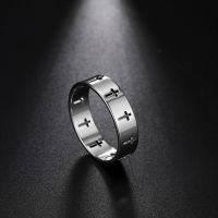 Skyrim Hollow Cross Mens Ring Women Supernatural Jesus Stainless Steel Engagement Couple Rings 2023 Jewelry Anniversary Gifts