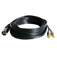 2X Audio RCA Cable 2RCA Male to XLR 3 Pin Male Cannon Amplifier Mixing Plug AV Cable XLR to Dual RCA Cable 2M