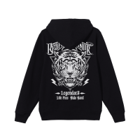 Hood fine knife slasher and sweater shirt sleeve long screen stripe TIGER BROTHERHOOD