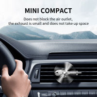 【cw】Zinc Alloy Helicopter Rotation Vent Wrap Air Freshener Car Diffuser Fragrance with 3-Fragrance Tablets for Car Office Home ！