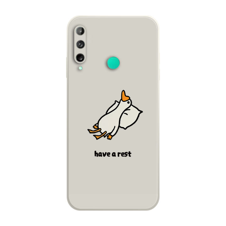 เคส-huawei-p40-lite-e-case-เคสการ์ตูนน่ารักเป็ดเคสซิลิโคนเหลว-flocking-ฝาครอบโทรศัพท์ป้องกัน-เคสโทรศัพท์