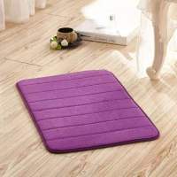 2021Home Bath Mat Coral Fleece Bathroom Carpet Water Absorption Non-slip Memory Foam Absorbent Washable Rug Toilet Floor Mat