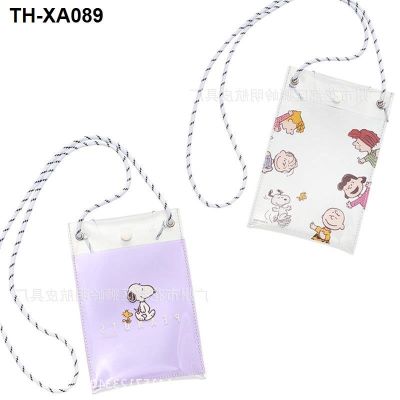 ☍❉☎ 2023 oblique ku outkast pen translucent across packets phone package cute cartoon single shoulder bag