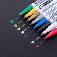 1pcs Metallic Marker 8 Colors for Choose 0.7mm Extra Fine Point Paint Marker Non-toxic Permanent Marker Pen DIY Art Marker