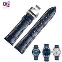 Original high quality♂■♨ สายนาฬิกาหนังวัว 19 20 มม. 21 22 มม. สำหรับนาฬิกา Longines พลเมืองนาฬิกาสีน้ำเงินเย็บสีขาวสร้อยข้อมือหนังแท้