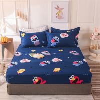 (New On Product) 1pcs 100 Cotton Printing bed mattress set with four corners and elastic band sheets(pillowcases need order)