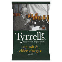 Sea Salt &amp; Cider Vinegar Chips Tyrrells 150 g/ชิปเกลือทะเลและน้ำส้มสายชูไซเดอร์ Tyrrells 150 ก