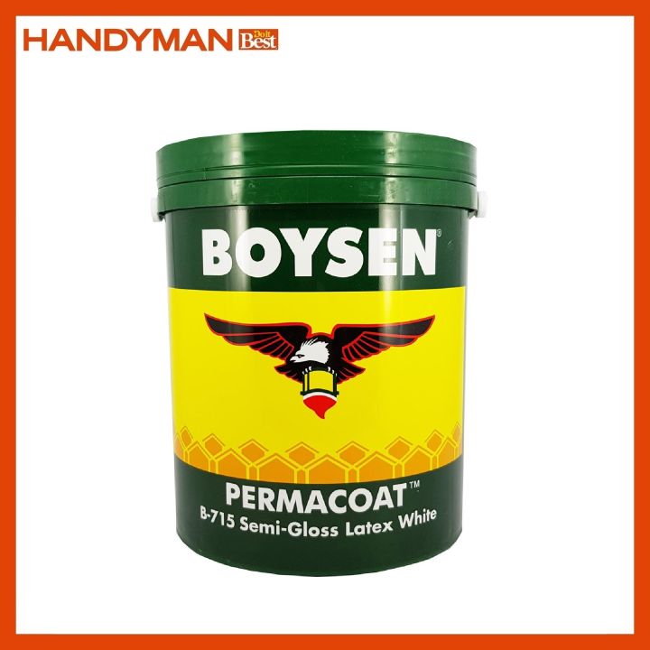 Boysen Permacoat White Semi-Gloss Latex 4 Liters B-715 | Lazada PH