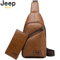 JEEP BULUO nd Fashion Casual Men Bags Crossbody Bag Men Sling Bags And Wallet Leather Chest Bag For College Students