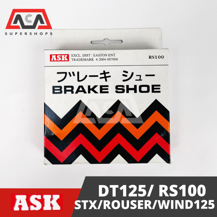 ASK Brake Shoe RS100 / DT125 (Rear) Lazada PH