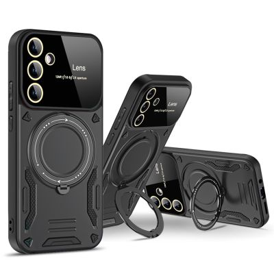 เคส A13สำหรับ Samsung Galaxy A52 A52s A12 5G 4G ฝาหลังเป็นรถบัมพ์กันกระแทกที่จับยึดอุปกรณ์ยึดกล้องปกป้องเคสป้องกันกล้องอะคริลิกกรอบ TPU แบบนุ่ม
