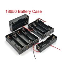 Black Plastic 1x 2x 3x 4x 18650 Battery Storage Box Case 1 2 3 4 Slot Way DIY Batteries Clip Holder Container With Wire Lead Pin