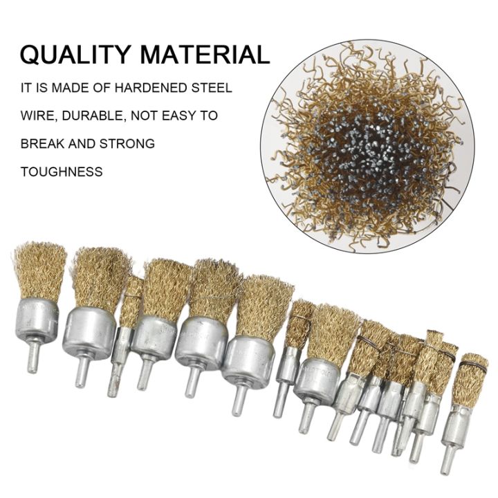 15-pack-wire-wheel-cup-brush-set-with-1-4-inch-round-shank-5-sizes-brass-coated-wire-drill-brush-for-paint-removal-project-corrosion-rust