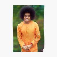 ❏☁ Sathya Sai Baba ยืน Sai Baba โปสเตอร์ตลกบ้านโมเดิร์นตกแต่งภาพผนังพิมพ์ภาพวาด Art Room ภาพจิตรกรรมฝาผนังไม่มีกรอบ