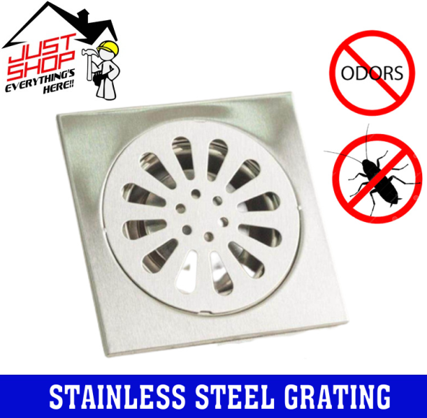 VAGO Brand 6''x6'' Stainless Steel Floor Trap Filter With Drain / Floor ...