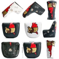 MALBON¯Taylormade¯Titleist DESCENNTE XXIO High Appearance Fashion New golf putter cover club protection cap cover bulldog pattern head cover semicircle straight bar magnet closure