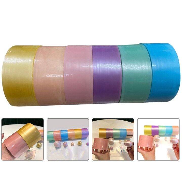 6-rolls-adhesive-tapes-sticky-ball-tape-colorful-stress-relaxing-diy-sticky-ball-tapes-toy-party-for-relaxing-decompression-gift