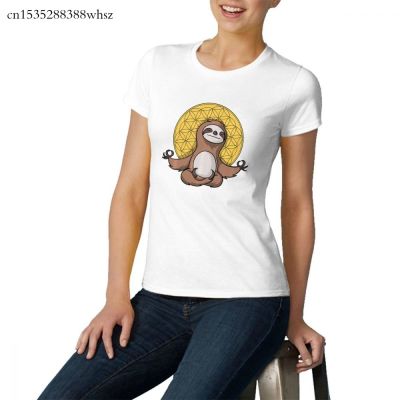 Sloth Yoga Meditation Zen Flower Of Life Spirit Animal Tops เสื้อผ้าผู้หญิงเสื้อ2020