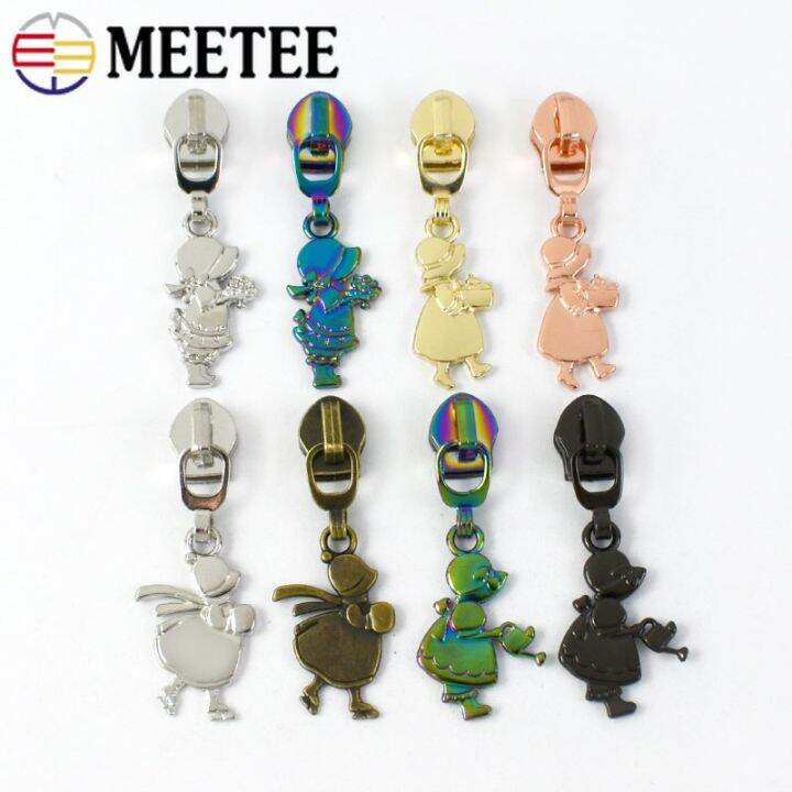 meetee-5-10-20pcs-5-zipper-sliders-for-nylon-zip-bag-decoration-zipper-pull-head-repair-kit-diy-sewing-replacement-accessories-door-hardware-locks-fa