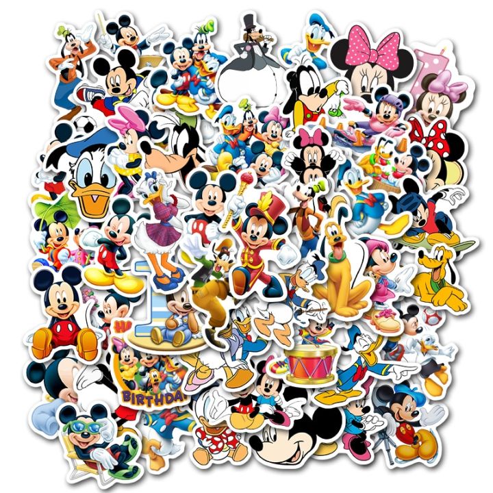 mickey-mouse-stickers-no-repeating-pull-bar-box-guitar-personalized-graffiti-cartoon-kids-sticker-toy