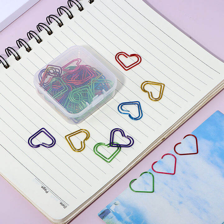 50-pieces-multicolor-heart-shaped-love-paperclips-metal-paper-clips-school-office-supplies-50-pieces