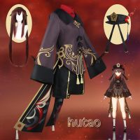 Genshin Impact Hutao Cosplay Costume Shoes Uniform Wig Chinese Style Halloween Costumes For Women Game Hu Tao