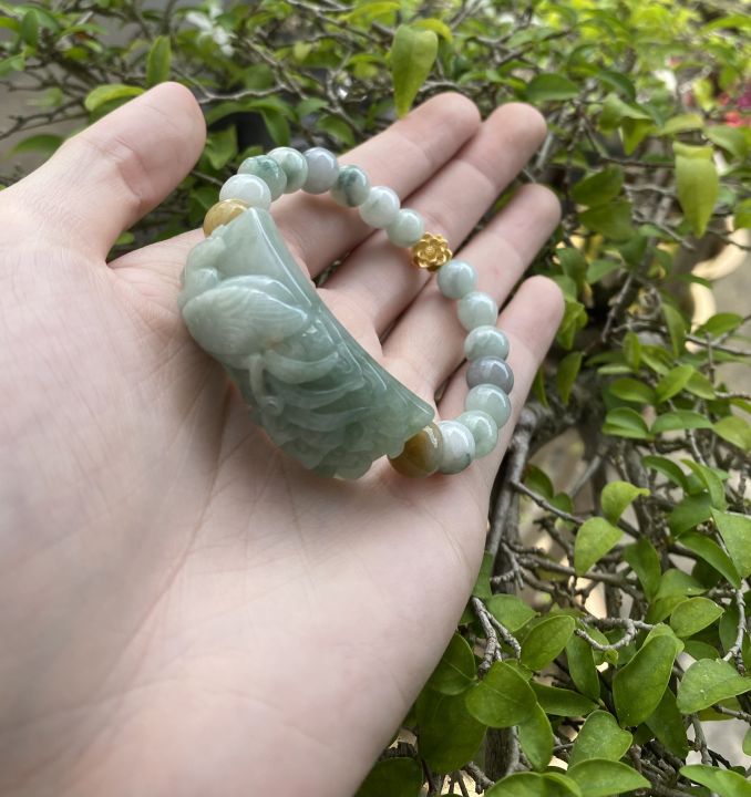 DIY Mix Jade Bracelet with Green Phoenix Jade Shoupai(To bring