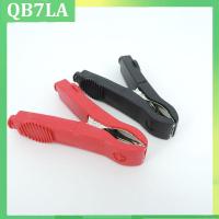 QB7LA Shop 76mm 35A Insulated Alligator Crocodile Clips Red Black Electrical Connection car Battery Terminal Test Probe lead Connector