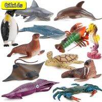 12 Pçs/set Tamanho Grande Oceano Animais Golfinho Simulação Vida Marinha Animal Tubarão Tartaruga Modelo Figurinhas Figuras De Brinquedos Edação