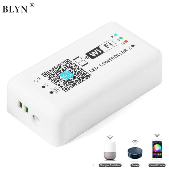 dc12v-ควบคุมแถบไฟ-led-อัจฉริยะตัวควบคุม-rgb-wifi-yingke-blyn-24v-ตัวควบคุมภายในบ้านวิเศษสำหรับ5050-3528-rgb-แถบไฟ-led-alexa-google-home