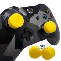 Silicone Dotted Convex + Concave XL Tall Thumb Grip Caps Joystick Thumbstick For PS4 Xbox ONE Xbox 360 Wii U Controller - Yellow 1 pair ซิลิโคนอนาล็อก [จุกยาง] แบบทรงสูงเว้า+นูน  สีเหลือง 1คู่