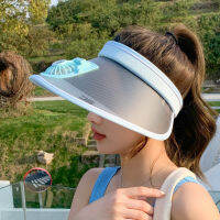 ฤดูร้อนกลางแจ้งหมวกใหม่ปีกขนาดใหญ่ Visor หมวกป้องกันแสงแดดยูวีหมวกเดินทางปรับ USB ชาร์จพัดลมหมวก U Nisex