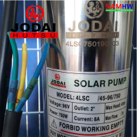 JODAI 4LSC10.5/45-96/750 ปั๊มน้ำบาดาล โซล่าร์เซลล์ DC 96V 750W (สำหรับแผง330W 3-4แผง) 10.5Q/H บ่อ4 น้ำออก2นิ้ว H.Max 45m