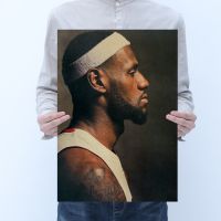 【J002】 The New NBA Star James E Style Retro Poster Kraft Paper Series Painting