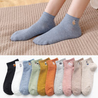 10 pieces = 5 pairs women slipper socks pure color animal cotton springsummer female socks women socks