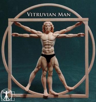 Assembly Unpainted Scale 122 80mm Vitruvian Man high Historical toy Resin Model Miniature Kit