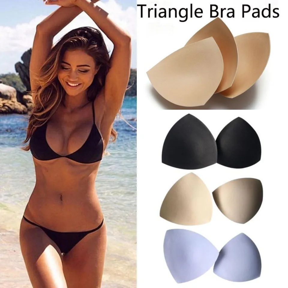 Removable Bra Bikini Breast Foam Push Up Pads Insert Enhancer Triangle  Swimsuit