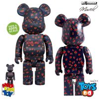 BEARBRICK MUVEIL Strawberry Pattern 400％ &amp; 100%