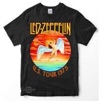 HGJ เสื้อยืดแขนสั้นลําลอง พิมพ์ลาย Led ZEPPELIN US TOUR 1975 Premium ZEPPELIN 2 สไตล์วินเทจ สําหรับผู้ชาย และผู้หญิง