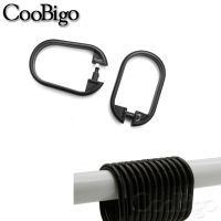 Curtain Hook Ring Clip Glide Hanging Loop Buckle Openable for Drapery Rod Bath Shower Window Blind Hanger Plastic 38mm 10pcs