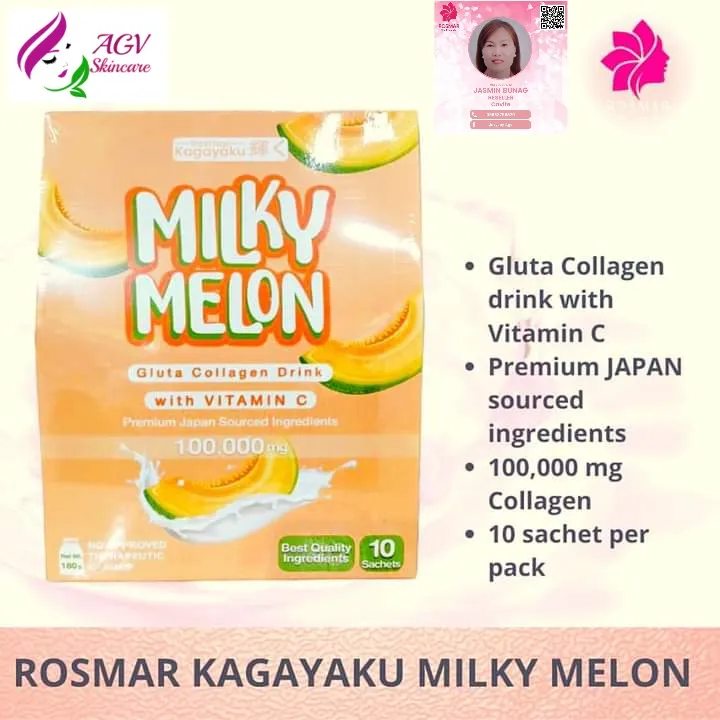 ROSMAR MILKY MELON GLUTA COLLAGEN DRINK/MOMILK. LEGIT DISTRIBUTOR WITH
