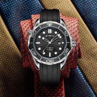 Hot Seller Seahorse mens light luxury multifunctional high-end all-match black classic watch trendy plain