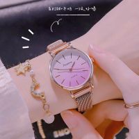 【Hot Sale】 Gradient starry sky waterproof fashion ultra-thin ladies watch female junior high school students ins niche design simple temperament